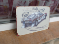 Метална табела кола рали Lancia Martini 037 Ланчия Pirelli следи от гуми, снимка 2