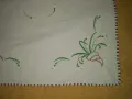 Ретро ръчно направена , ръчно бродирана покривка за маса , снимка 6