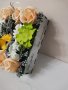 Сапунени цветя в дървена кутия с надписи по ваше желание , снимка 7