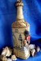 Ръчно декорирана бутилка в морски стил, снимка 1 - Декорация за дома - 40391761