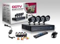 Видеонаблюдение - 4 канален DVR с 4 камери връзка с интернет и 3G KYX 7004-4 Комплект за видеонаблюд