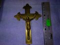 Старо КРАСИВО МЕСИНГОВО РАЗПЯТИЕ КРЪСТ За СТЕНА или НАСТОЛНО 42742, снимка 10