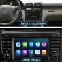 Мултимедия, Двоен дин, за Mercedes C Class, W203, W 209,с Android, C220, C320, CLK, C220, Навигация, снимка 4