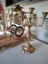 КАМИНЕН ЧАСОВНИК БРОНЗ И МРАМОР СЪС СВЕЩНИЦИ , снимка 12