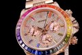 Mъжки часовник Rolex Daytona Cosmograph Rainbow с автоматичен швейцарски механизъм, снимка 5