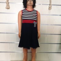 Нова детска моряшка рокличка с висока талия от 1 година до 14 години, снимка 4 - Детски рокли и поли - 29040098