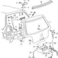 Дръжка на задна врата VW Tranporter T5, Caddy, Golf, Polo, Lupo, снимка 4 - Части - 32698871