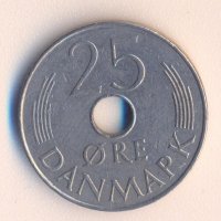 Дания 25 йоре 1976 година, снимка 1 - Нумизматика и бонистика - 33049238