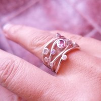 Уникално красив сребърен пръстен - модел R102, снимка 4 - Пръстени - 43844870