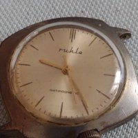 Стар часовник Ruhla ANTI-MAGNETIC рядък за КОЛЕКЦИЯ 41744, снимка 4 - Други ценни предмети - 43893573