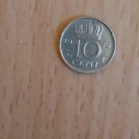 10 цента, Нидерландия 1972 година., снимка 1 - Колекции - 36668448