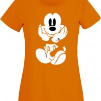Дамска Тениска Mikey Mouse Smile,Изненада,Повод,Подарък,Празник, снимка 1 - Тениски - 37641552