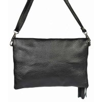 Дамска чанта тип клъч с дълга дръжка от естествена кожа Vera, снимка 5 - Чанти - 40646802