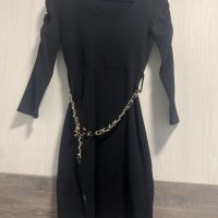Черна къса рокля размер XS, снимка 1 - Рокли - 43239819