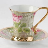 Чаша за чай или кафе с рози, снимка 1 - Чаши - 28620202