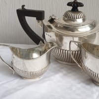 Английски сребърен сервиз за чай от 3 части -Бирмингам 1840г, снимка 10 - Антикварни и старинни предмети - 43203113