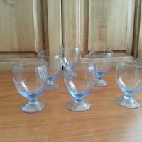 Ретро стъклени чаши цветно стъкло , снимка 1 - Антикварни и старинни предмети - 39665137
