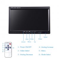 7"инчов inch TFT LCD монитор за връзка с камера за паркиране, DVD, VCR, снимка 3 - Аксесоари и консумативи - 39098089