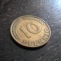 Монета - Германия - 10 пфенига | 1950г.; серия F, снимка 1 - Нумизматика и бонистика - 28550548