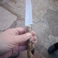 Ловджийски правен нож с краче от кошута, снимка 4 - Ножове - 44084448