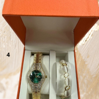 Подаръчен комплект часовник и гривна с кристали, снимка 4 - Дамски - 44882484