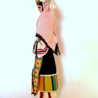 Стара дървена, етно, битова кукла, тракийка(9.1), снимка 4 - Антикварни и старинни предмети - 43680965