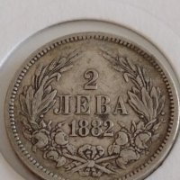 Сребърна монета 2 лева 1882г. Княжество България рядка за КОЛЕКЦИОНЕРИ 43007, снимка 2 - Нумизматика и бонистика - 43966220