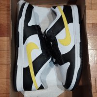 Nike Dunk Low Black/White/Opti Yellow, 42, снимка 6 - Спортни обувки - 43717088