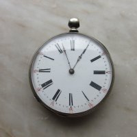 сребърен джобен часовник , снимка 1 - Антикварни и старинни предмети - 40821194