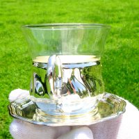 Посребрена чаша с чиния Quist W.Germany , снимка 4 - Чаши - 33341119
