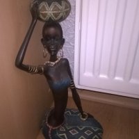 поръчана-афро дама-дървена фигура-внос франция, снимка 5 - Колекции - 26333678