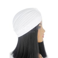 Тюрбан за коса едноцветен бял, снимка 3 - Аксесоари за коса - 40495452