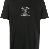 GIVENCHY Black MMW Witness Miracles Logo Print Oversized Мъжка Тениска size S (M) и XL (XXL), снимка 1 - Тениски - 40879856