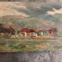 АНГЕЛ НИНОВ (1927-2017) - картина масло/платно, снимка 4 - Картини - 33685952