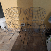 Дизайнерски градински/трапезни столове Хари Бертоя, снимка 3 - Столове - 44932660