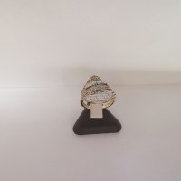 Златен пръстен бяло и жълто комбинация 3, снимка 2 - Пръстени - 33174854