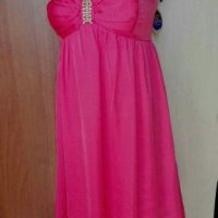 Тъмно розова рокля от сатен🍀❤S,M❤🍀арт.4251, снимка 1 - Рокли - 36833888