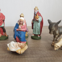 Стари фигури от сцена на Рождество Христово, снимка 6 - Колекции - 44911230