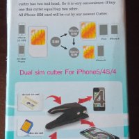Двойна щанца за sim карти за MICRO, NANO и IPhone 5, 4S, 4 Sim Cutter , снимка 2 - Резервни части за телефони - 43349505