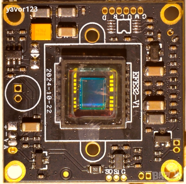 [PAL] CVBS - SONY EFFIO CCD 4140+673 800TVL HD чип модул аналогова камера 32*32mm, снимка 1