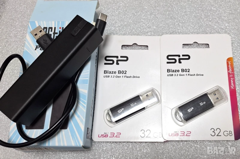 НОВИ! Външна батерия+USB памети-2 броя, снимка 1