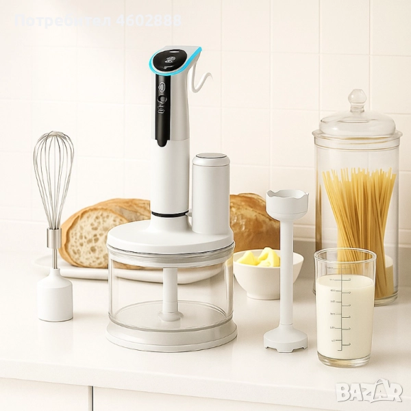 Многофункционален кухненски пасатор с чопър и бъркалка – 800W мощност, снимка 1