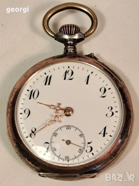сребърен джобен часовник , снимка 1