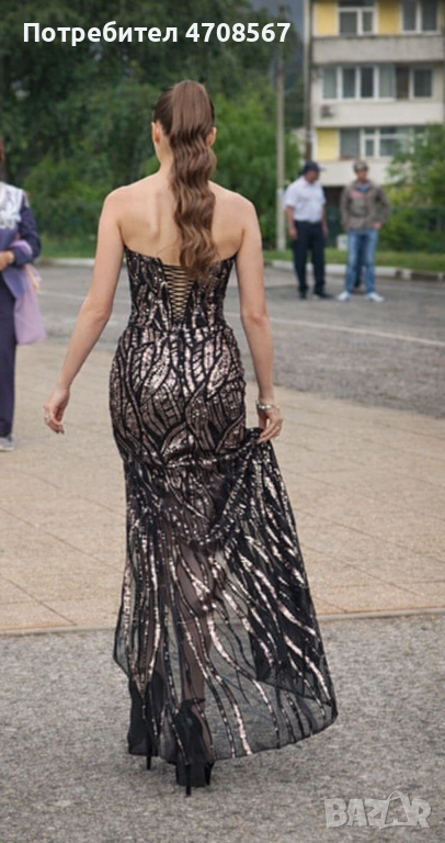 Бална рокля с пайети – XS/S, носена само няколко часа, снимка 1