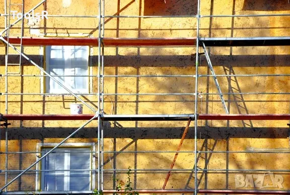 skele pod naem Фасадно скеле тръбно поцинковано рамково под наем, снимка 1