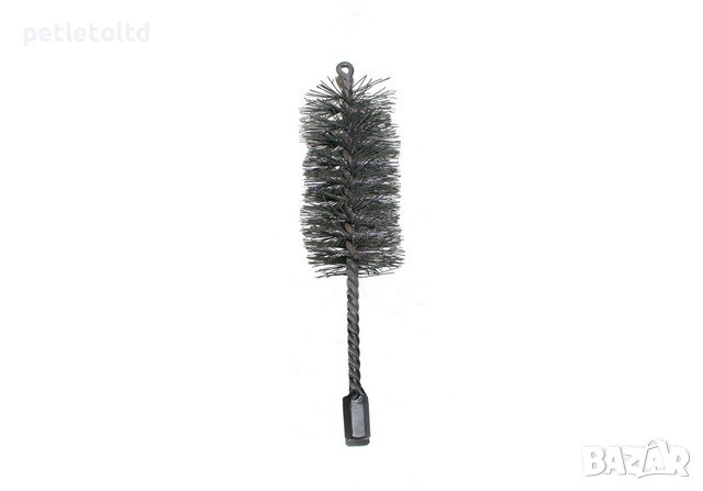 Четка телена с резбови захват за почистване на топлообменник или котел на твърдо гориво, снимка 1