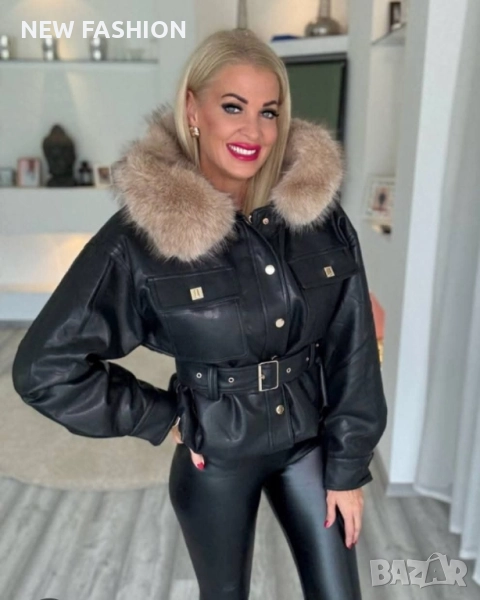 Дамско Кожено Яке ✨, снимка 1
