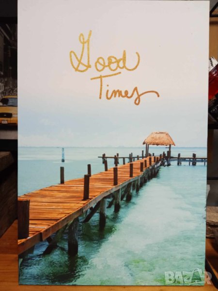 картина пано Малдивите върху дървена плоскост, снимка 1