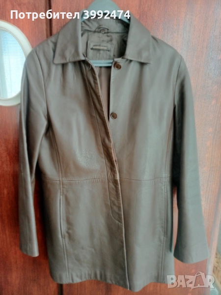 Дамско кожено манто, размер М, снимка 1