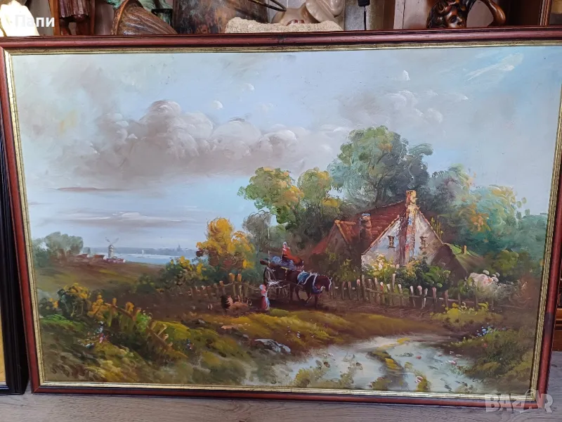 Голяма маслена картина с подпис от автора., снимка 1